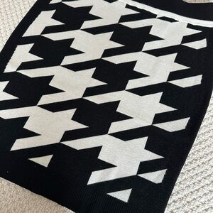 Black and White Geometric Skirt